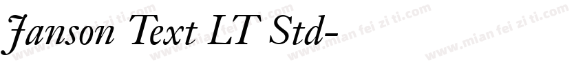 Janson Text LT Std字体转换